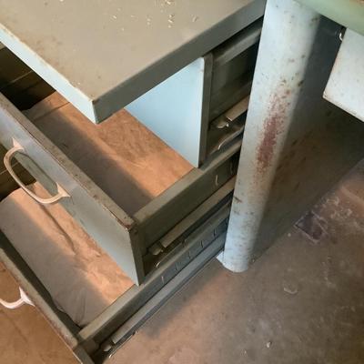Cole Made in the USA Tanker Metal Desk, 6 drawers, 6'L 28"H 35"depth