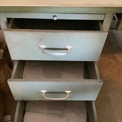 Cole Made in the USA Tanker Metal Desk, 6 drawers, 6'L 28