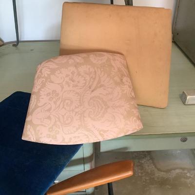 3 seat padded cushions - one with blue velvet-need one as a replacement?
