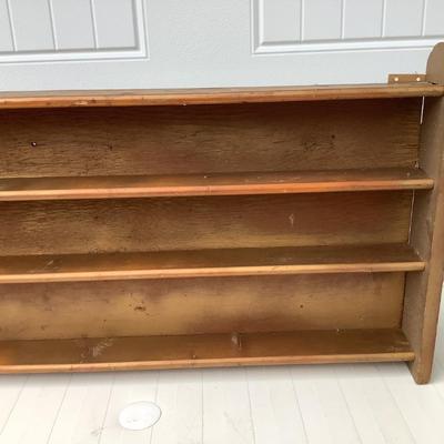 Wooden display wall hanging shelf with 3 shelves 17"H 37"H 2.5"depth