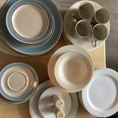 Plates, bowls, mugs, salt & pepper, Briana, Ranmaru stoneware-45 pieces