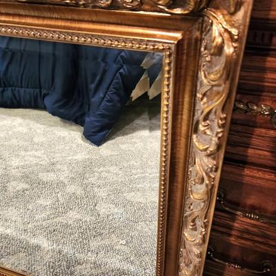 Lot #52  Lovely Heavy Beveled Wall Mirror