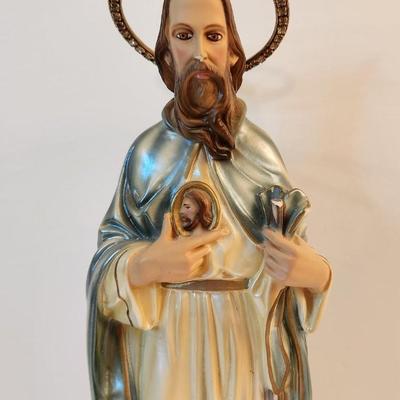 Lot #53  Vintage Chalkware Statue St. Jude