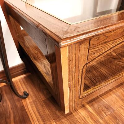 Lot #57  70's Coffee Table - Glass Top