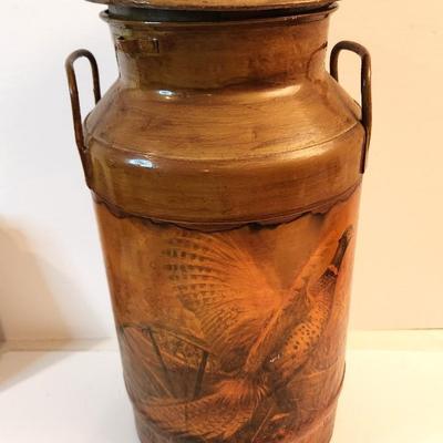 Lot #60  Vintage Painted Milk Can