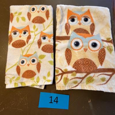 Owl hand towels