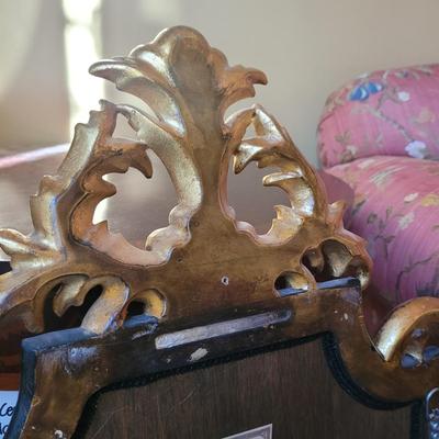 Regency Style Shield Shaped Carved Wood Mirror (SR-KL)