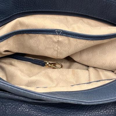 MICHAEL KORS ~ Admiral Navy Pebbled Leather Shoulder Bag