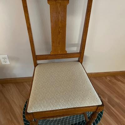 Chair with crochet blankets
