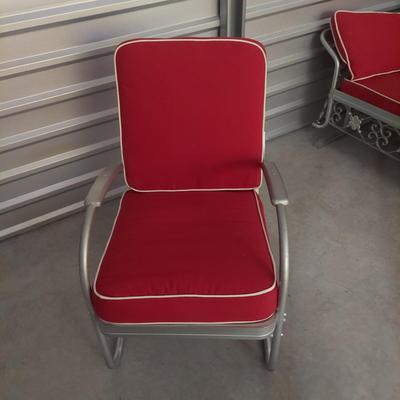 Vintage Aluminum Sleeper Glider and Patio Chairs Set (BR-BBL)