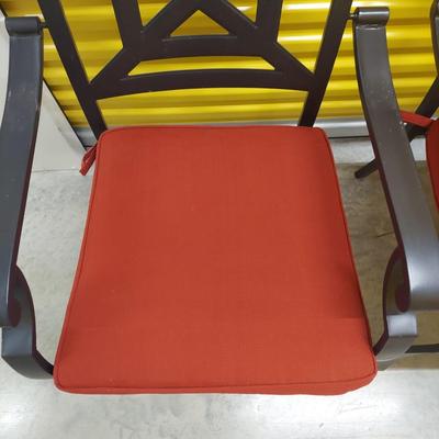 Metal Patio Chairs w/ Cushions (BR-BBL)