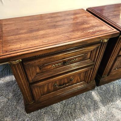 Lot #66 Pair Nightstands - oak finish