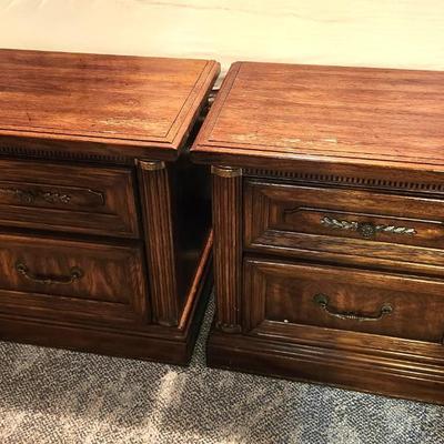 Lot #66 Pair Nightstands - oak finish