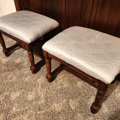Lot #70  Matched Pair Stools