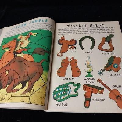 THICK ROY ROGERS CHILD'S ACTIVITY/COLORING BOOK WITH COLOR ILLUSTRATIONS