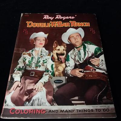 THICK ROY ROGERS CHILD'S ACTIVITY/COLORING BOOK WITH COLOR ILLUSTRATIONS