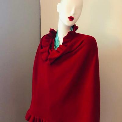RED WOOL PASHMINA