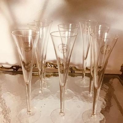 PETROSSIAN CAVIAR VODKA FLUTES-  SET OF 8