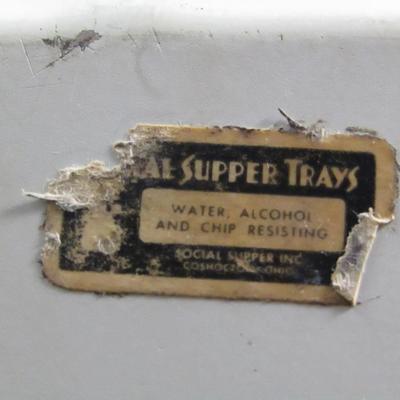 Hand Painted Metal Serving Tray- Social Supper Brand- Approx 22