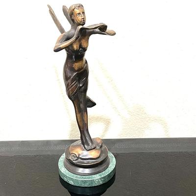 49.  ART NUVEAU CAST METAL FAIRY SCULPTURE