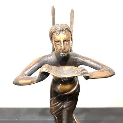49.  ART NUVEAU CAST METAL FAIRY SCULPTURE