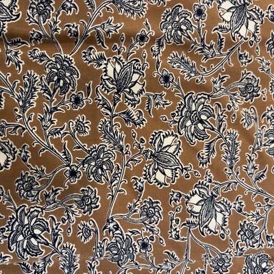 541 J.Jill Two Piece Floral Matching Navy and Brown XL Set
