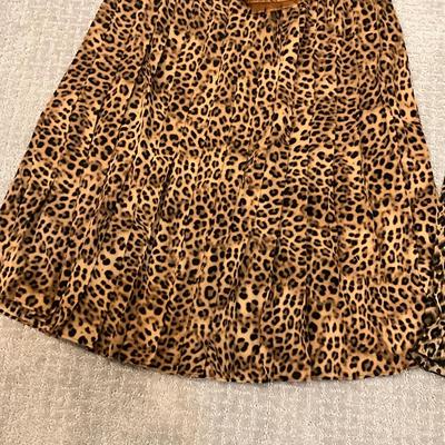 552 Leopard Skirt and Scarf Set