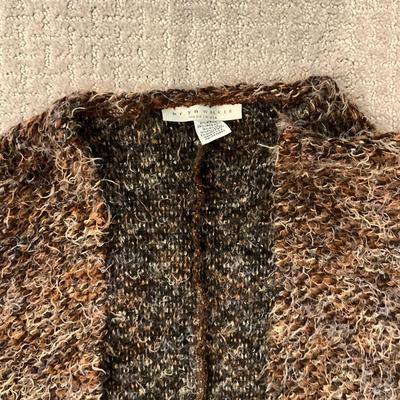 553 Bryn Walker Set with Wide Leg Pants and Wool Blend Knit Wrap