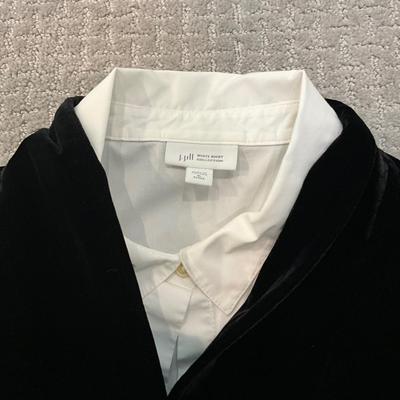 556 J.Jill Black Velour Jacket with Button up and Forever Pants