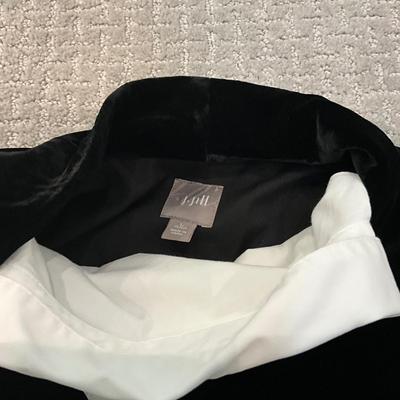 556 J.Jill Black Velour Jacket with Button up and Forever Pants