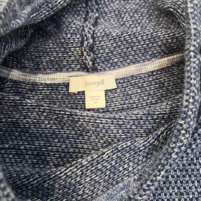 557 J.Jill Navy Pull Over Top with Grey Casual Pant Set
