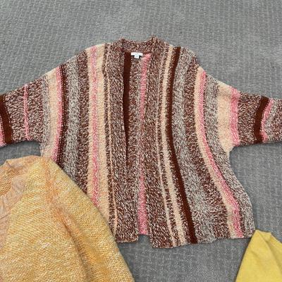 564 J.Jill Set of Three Sweaters, Caplet, Cardigans
