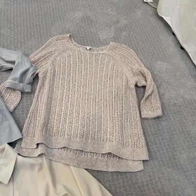 566 J.Jill Three Piece Duster, Pullover, and Knit Top