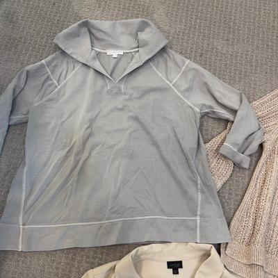 566 J.Jill Three Piece Duster, Pullover, and Knit Top