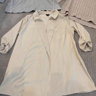566 J.Jill Three Piece Duster, Pullover, and Knit Top