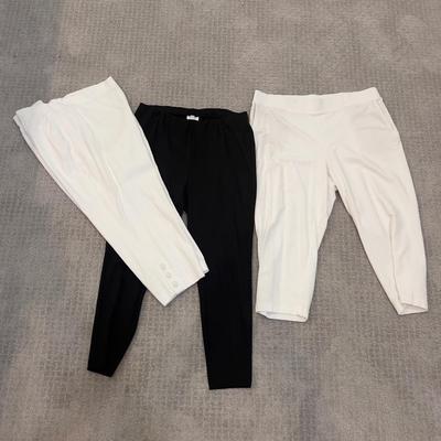 570 Set of Three J.Jill White Capri, Ponte Leggings Pants