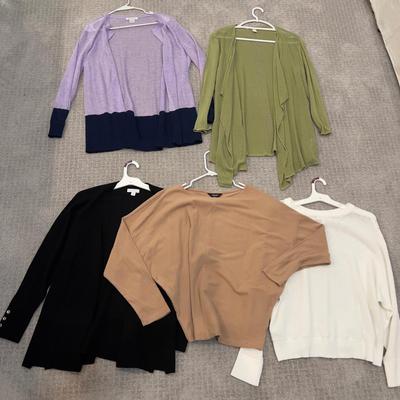 589 Lot of 5 Knit Cardigans Vera Wang, Liz Claiborne, Prologue, Emaline