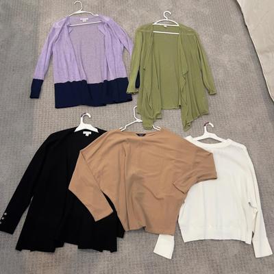 589 Lot of 5 Knit Cardigans Vera Wang, Liz Claiborne, Prologue, Emaline