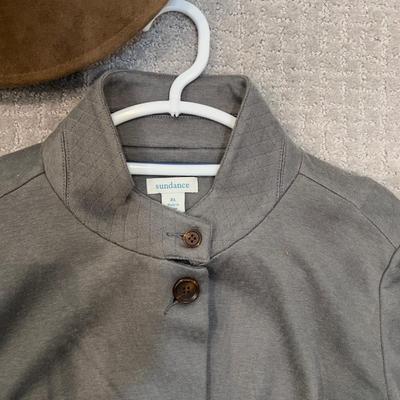 591 Sundance Button Up Cotton Blend Jacket with Suede Hat