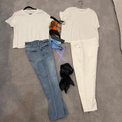 594 Old Navy and Silver Jeans with White Casual Tops