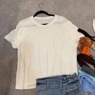 594 Old Navy and Silver Jeans with White Casual Tops