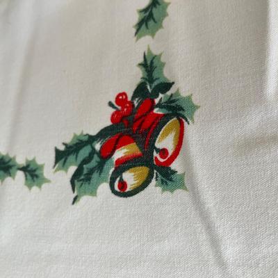 Vintage Christmas Table Cloth