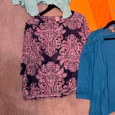 599 Large CHICO'S Bright Knit Cardigans Wraps Size 3