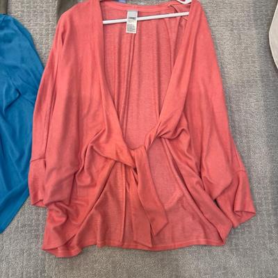 599 Large CHICO'S Bright Knit Cardigans Wraps Size 3