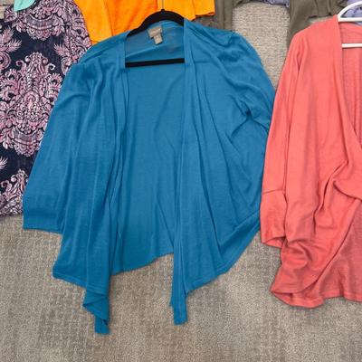 599 Large CHICO'S Bright Knit Cardigans Wraps Size 3