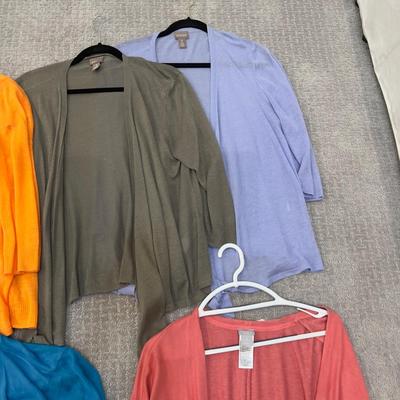 599 Large CHICO'S Bright Knit Cardigans Wraps Size 3