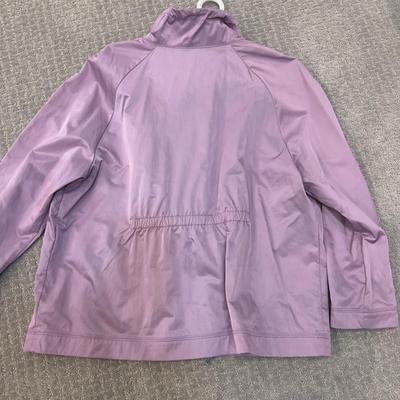 601 Chico's Purple Rain Jacket, Black and White Tunic Top and Button Up Orange Size 3