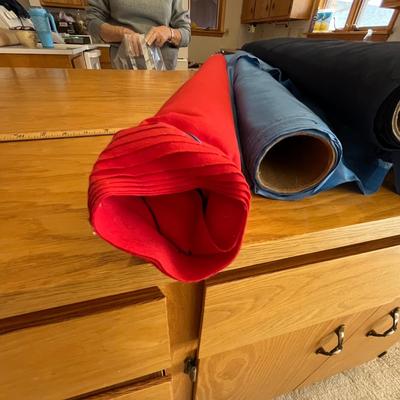 Rolls of fabric