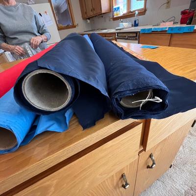 Rolls of fabric