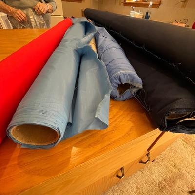 Rolls of fabric